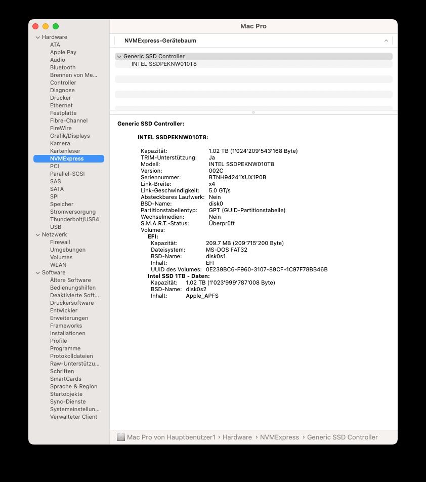 Apple PC: MacPro5,1 | macOS 15.7.7 Sequoia | 64GB | 1TB NVME SSD – Usato da Hindelbank venduto da Buli3 6
