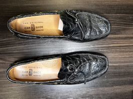 Mocassini The Original Car Shoe neri, pelle di cocco!