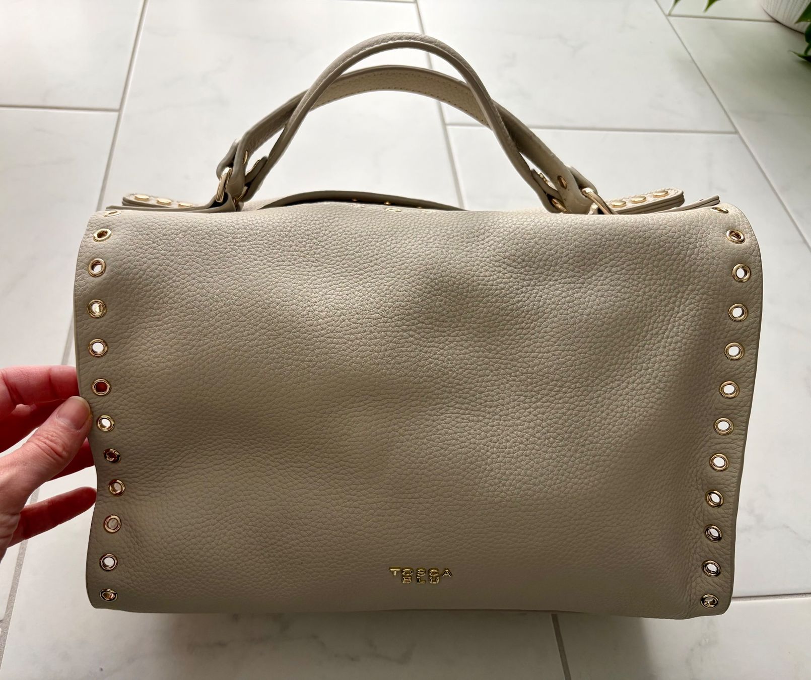 Tosca Blu Borse da donna: Tosca Blu Lederhandtasche in hellem Beige – Usato da Geroldswil venduto da and_jfm2