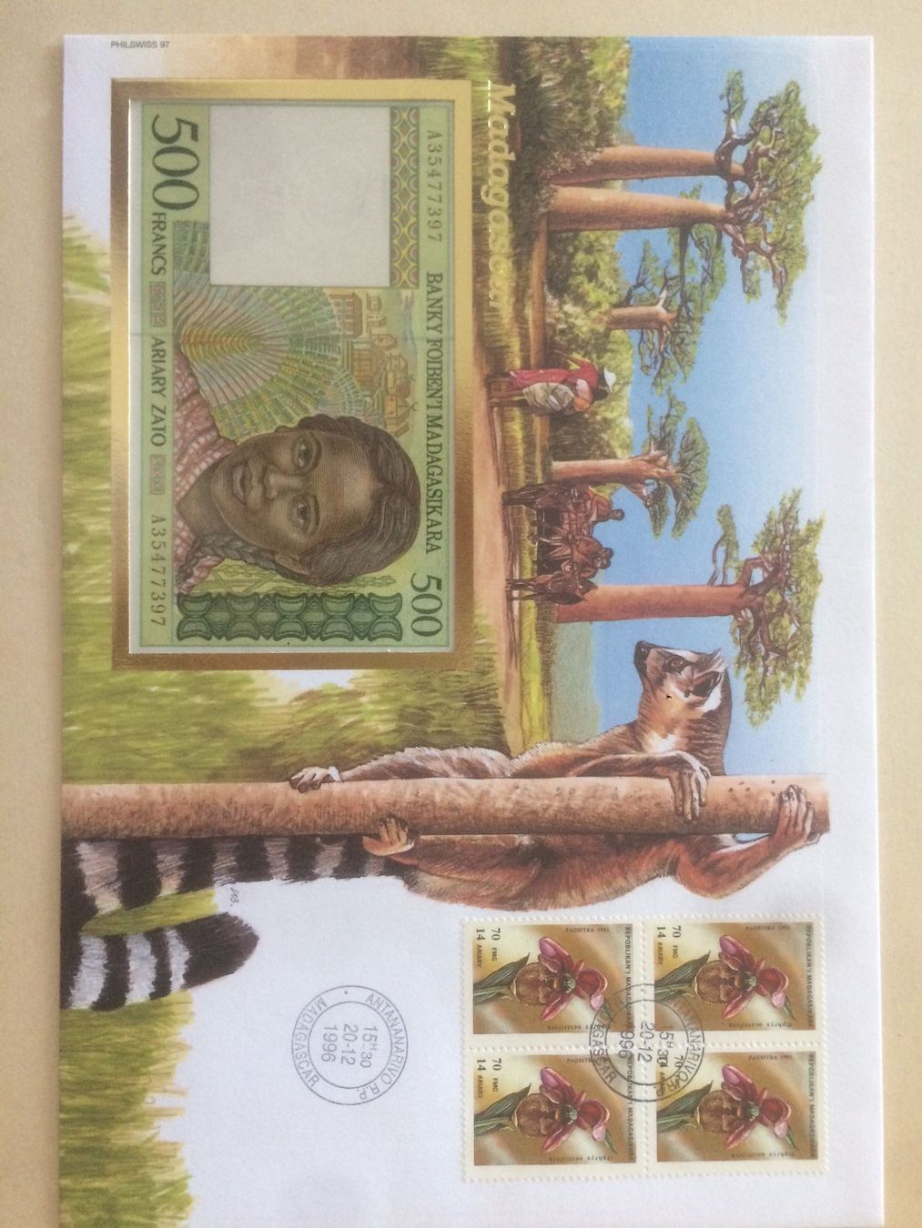 Banconote: Banknotenbrief Madagascar – Nuovo e nell'imballaggio originale da Muralto venduto da Alex1912