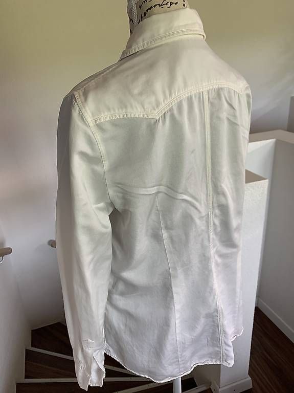 Camicette: Damenbluseb Bluse weiss mit Seide Grösse 42 Jacques Britt – Usato da Zeihen venduto da cindyscad 1