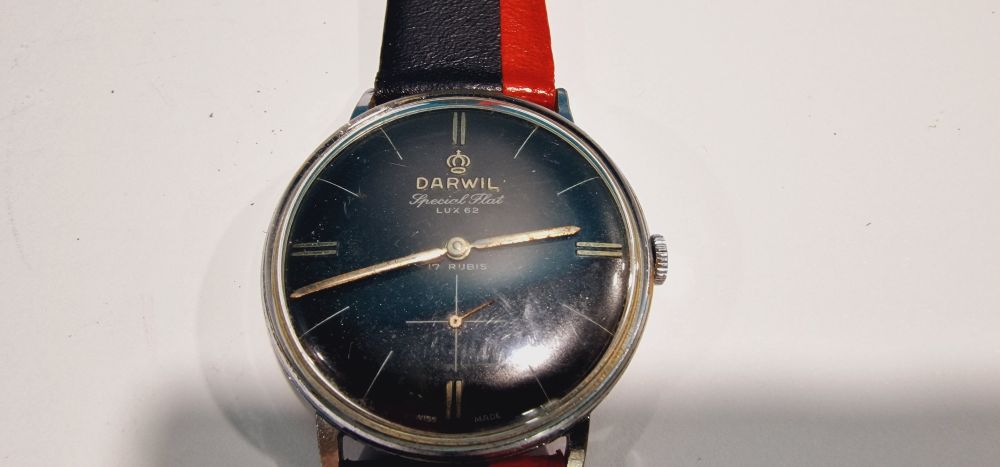DARWIL SPEZIAL FLAT LUX 62 VINTAGE HERRENUHR HANDAUFZUG (Gebraucht) in ...