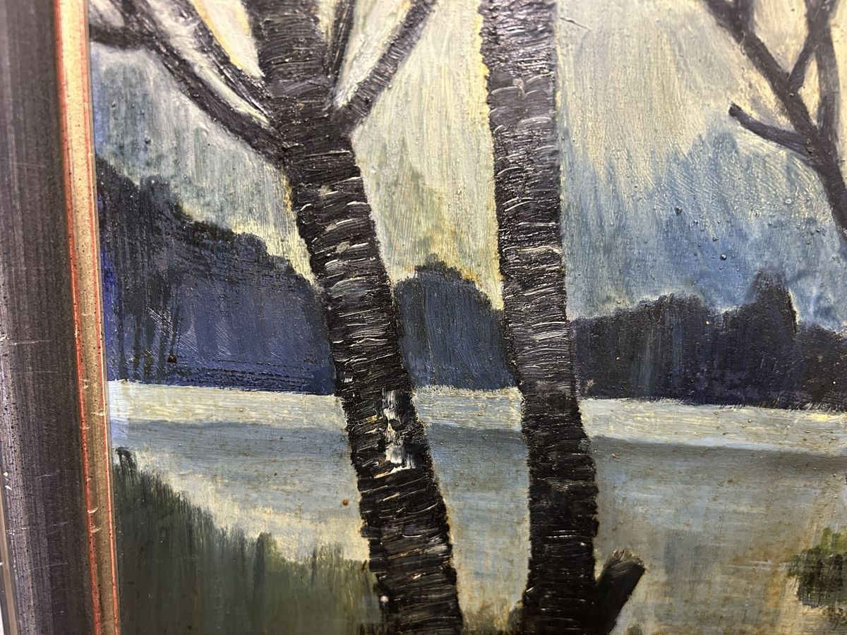 Dipinti: Wunderschönes Vintage-Ölgemälde auf Holzplatte – Usato da Glarus venduto da KunstWerkEr-LS87 3