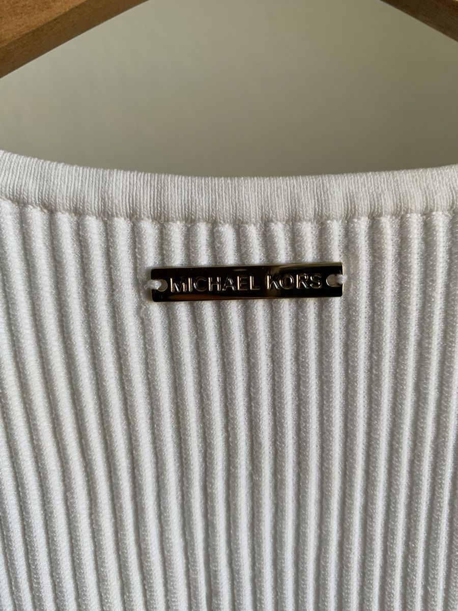 Michael Kors Vestiti: Robe blanche effet plissé Michael Kors – Nuovo e nell'imballaggio originale da Genève venduto da rez_c6c6 2