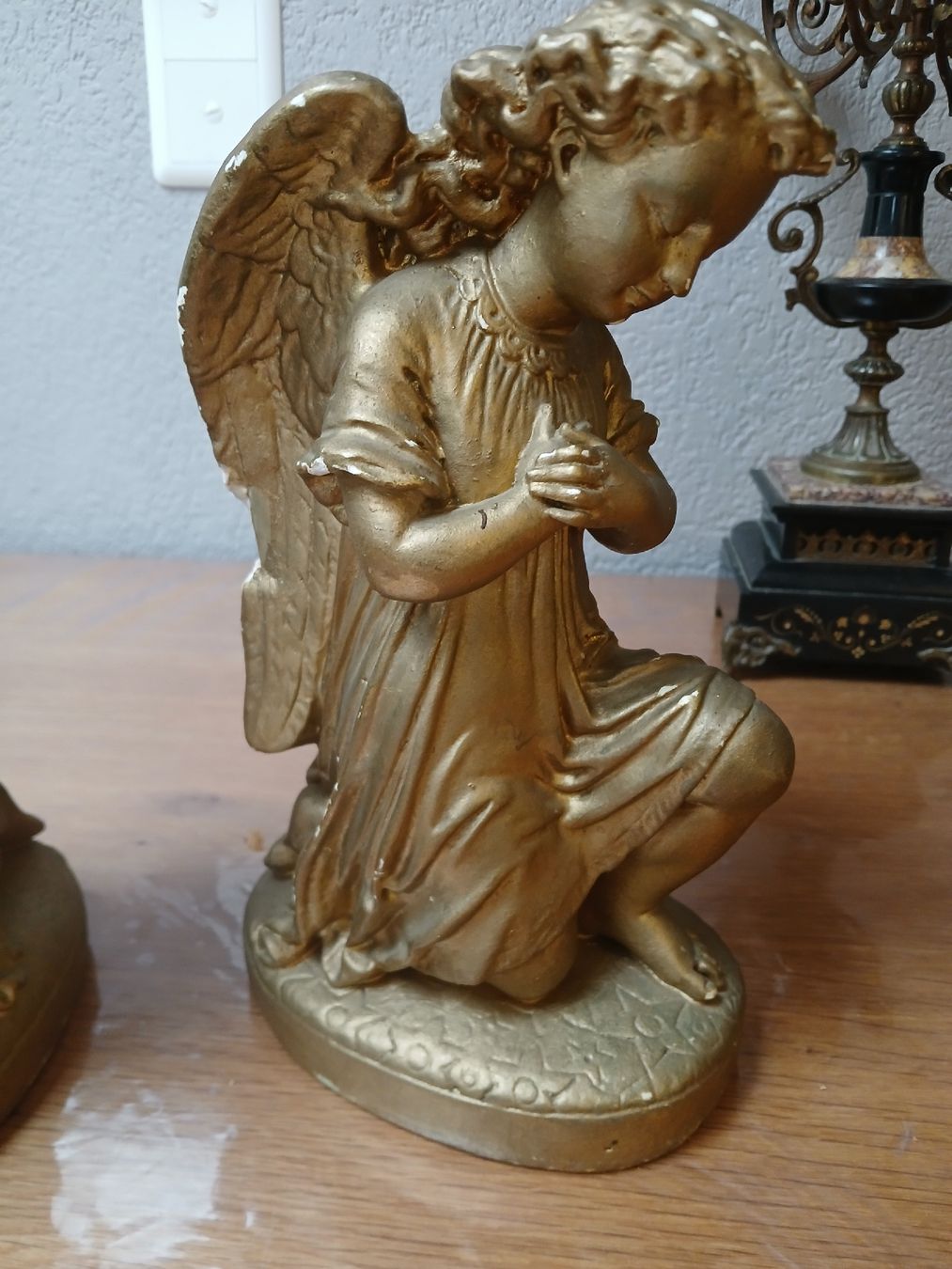 Statuette: Deux anges  19 em en plâtre – Usato da Corcelles-Payerne venduto da evalyne 1