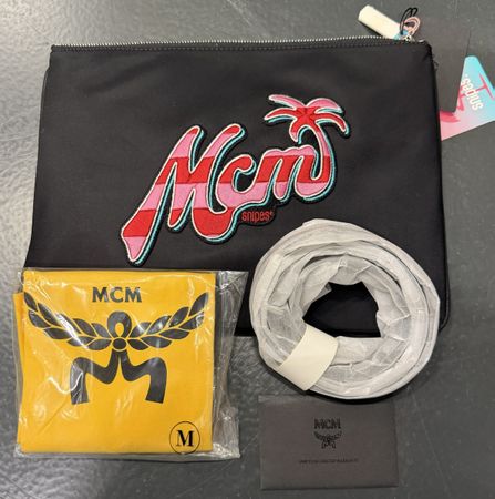 MCM x Snipes Nylon Clutch Tasche 
