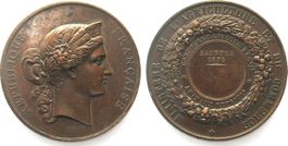 SAINTES Wettbewerb der Zuchttiere 1875 Bronze von Barre 51mm
