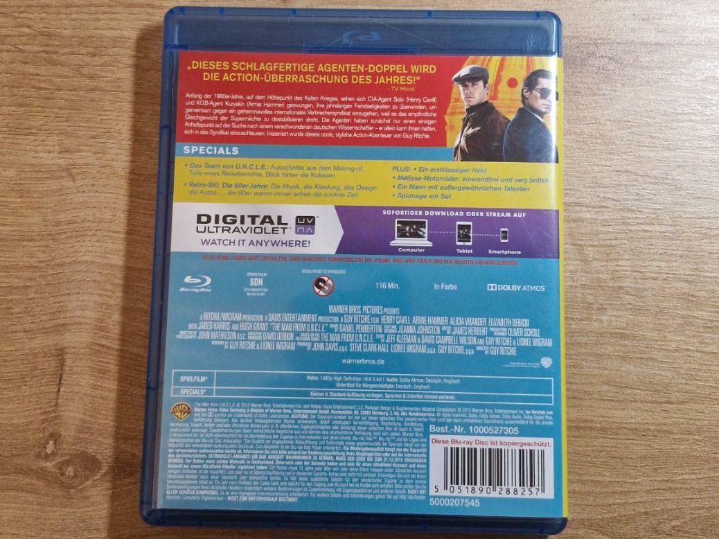 Tutti i DVDs: Codename U.N.C.L.E (2015) Bluray – Usato da Pfungen venduto da Whitie 1