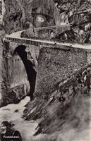 Teufelsbrücke, gelaufen 1943 Feldpost GEB. MITR. KP. 6