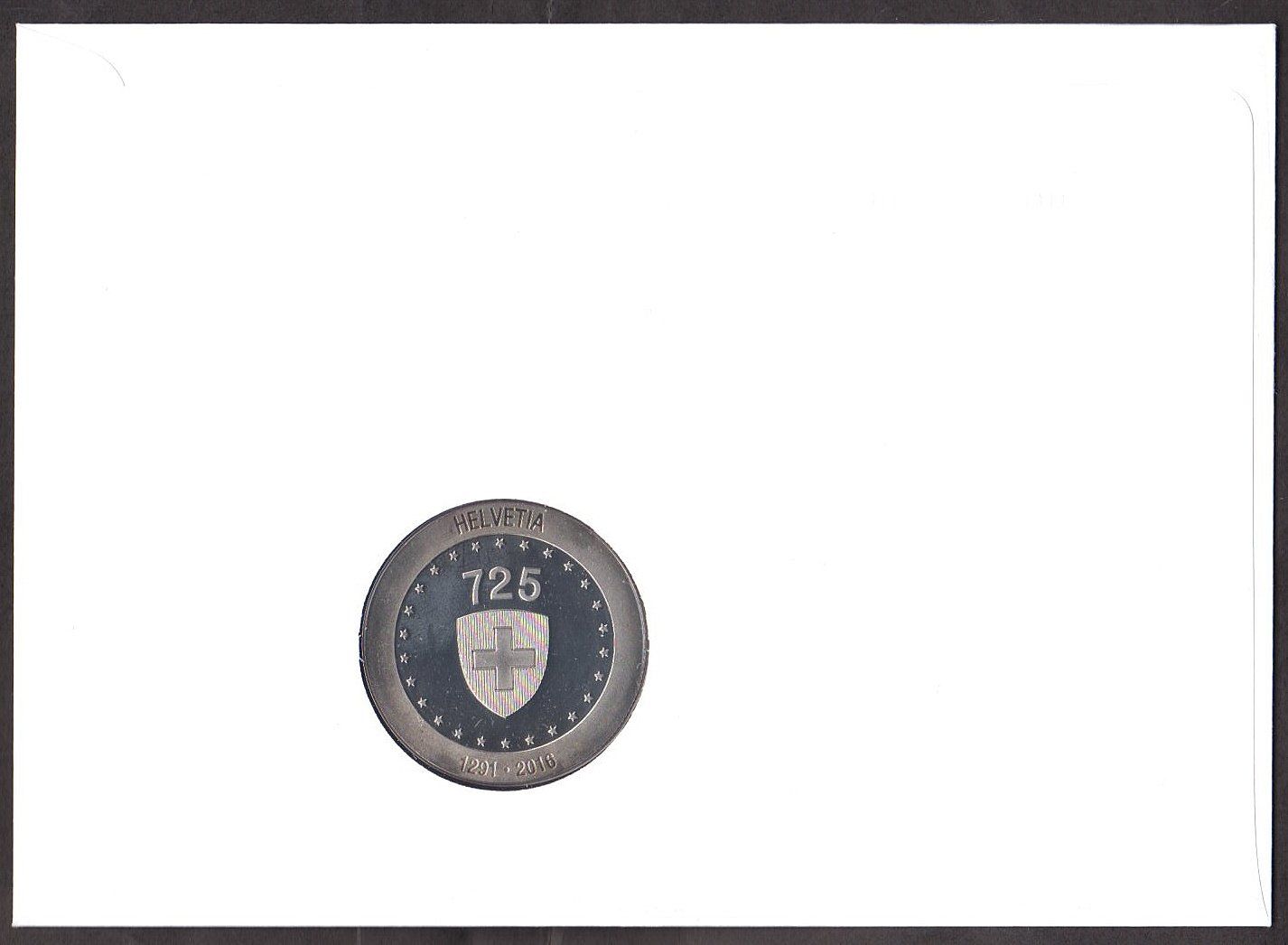 Tutti le monete: Numis mit Farb-Medaille, 725 Jahre Eidgenossenschaft – Nuovo (secondo la descrizione) da Walzenhausen venduto da dream-day 1