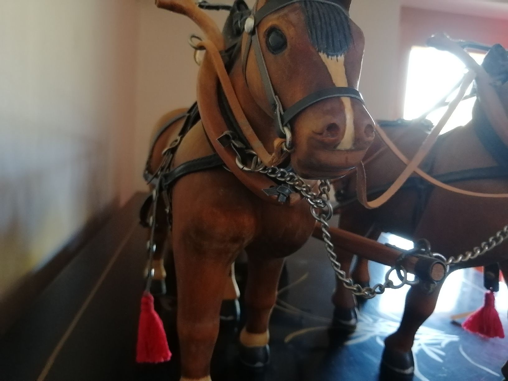Statuette: Handgeschnitzte Pferde mit Fuhrwagen – Usato da Nunningen venduto da silvermoon68 4