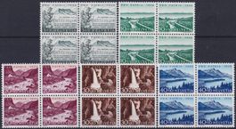 1954, Pro Patria, P66-B70 Viererblöcke */** Kat: 53.-