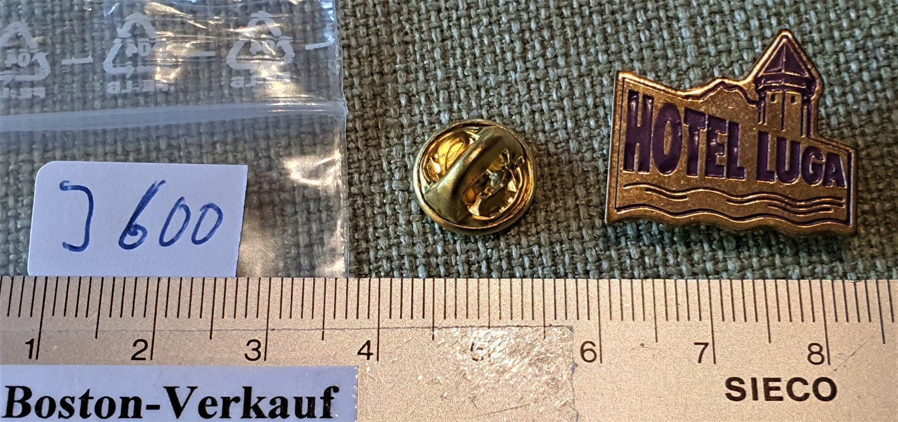 Alle Briefmarken: J600 - Pin Hotel Luga Luzern – Gebraucht aus Reinach BL von Boston-Verkauf 1