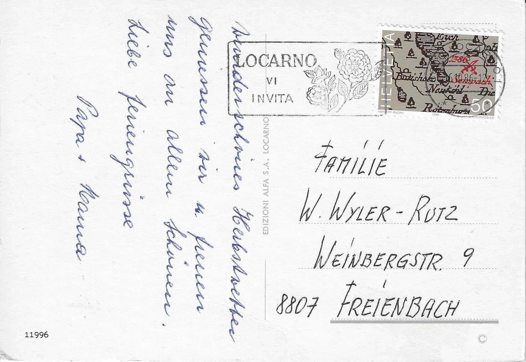 Cartoline postali: Locarno TI – Usato da Rothrist venduto da Stranglehold 1