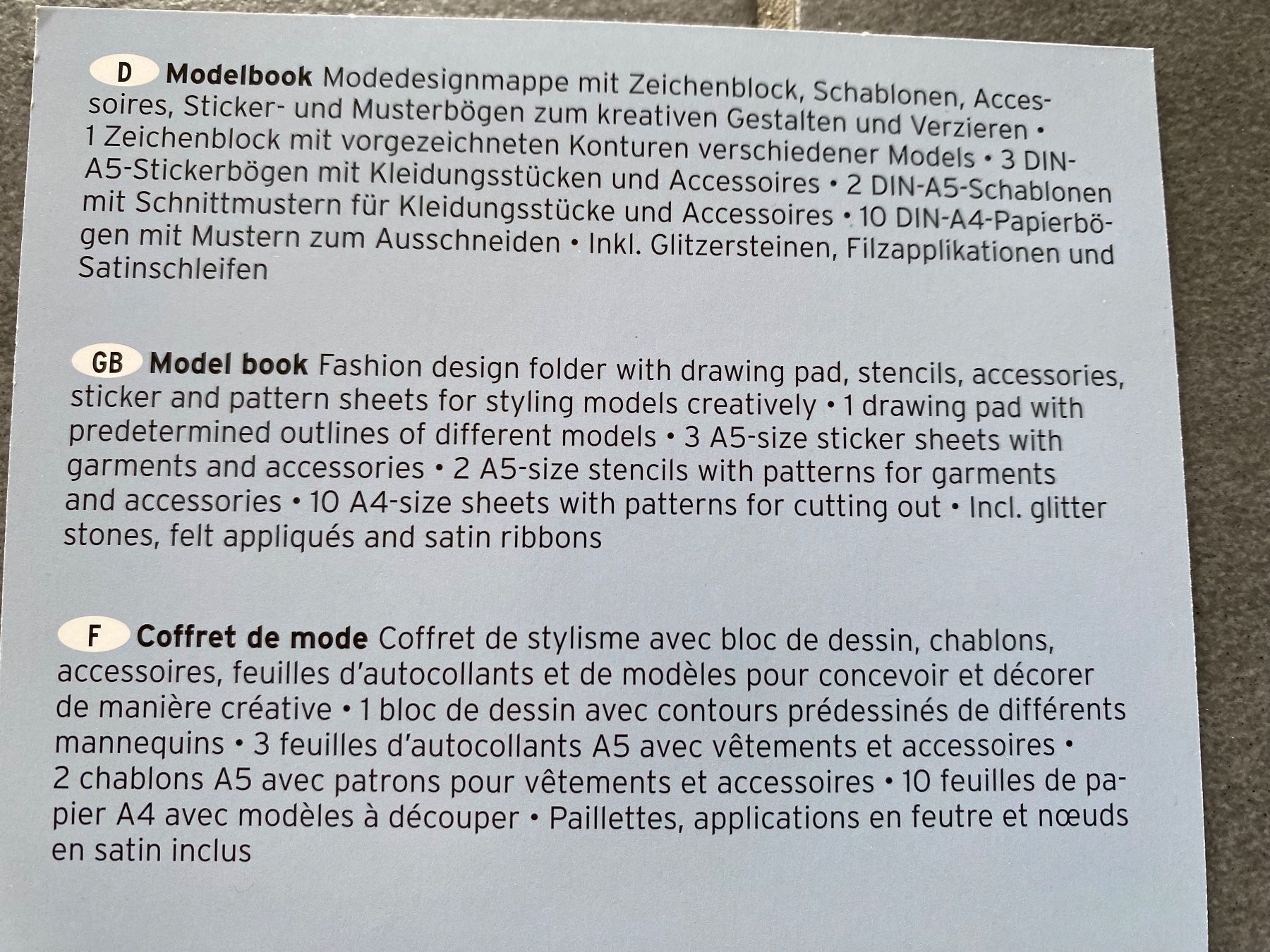 Kit bricolage: 2x Model book /Mode-Designmappen ***NEU/NEUFS*** – Nuovo (secondo la descrizione) da Wallenried venduto da Asyano 4