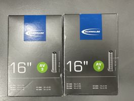 Schwalbe Fahrradschlauch 16 Zoll AV 3 2 Stück neu