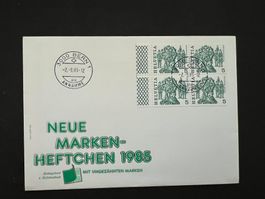 Erstagsbrief Markenheft 1985 Viererblock  (M726)