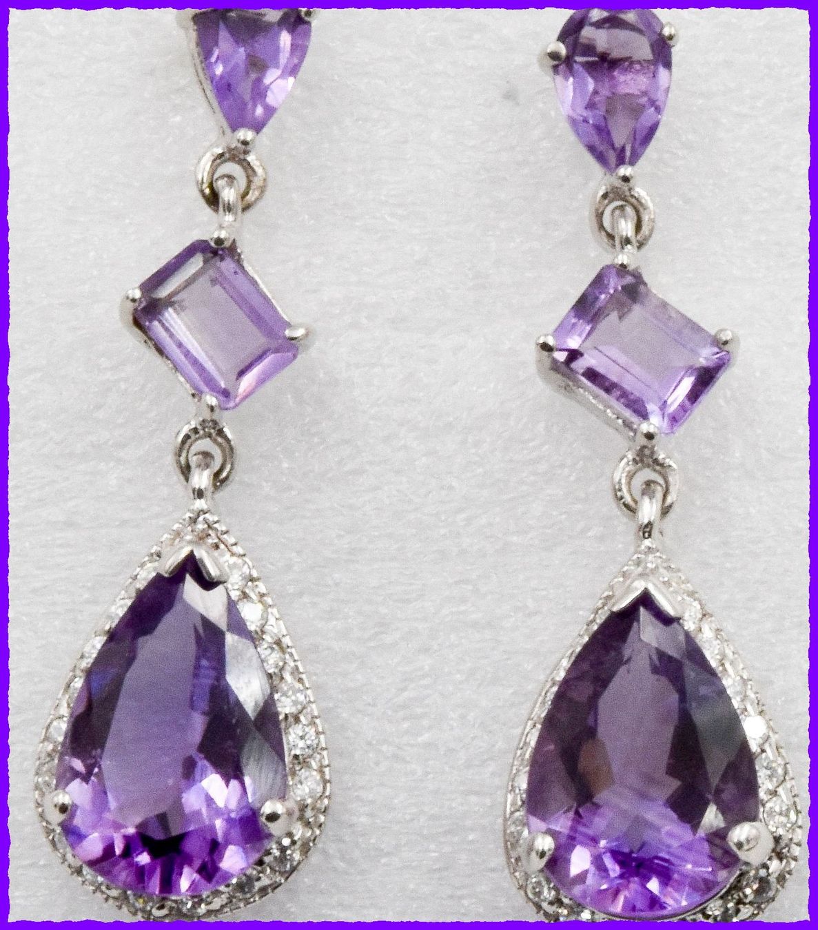 Orecchini pendenti & Orecchini a lobo: ♛ Lange AMETHYST 925 Silberohrhänger – Nuovo e nell'imballaggio originale da Oberglatt ZH venduto da Hot-Spot 1
