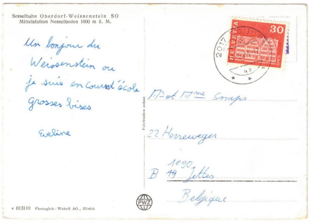 Cartoline postali: Weissenstein - Sessellift – Usato da Binningen venduto da Mountainrider 1