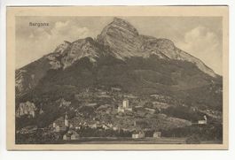 1915 SARGANS Gesamtansicht uralte Karte gelaufen Stempel +++