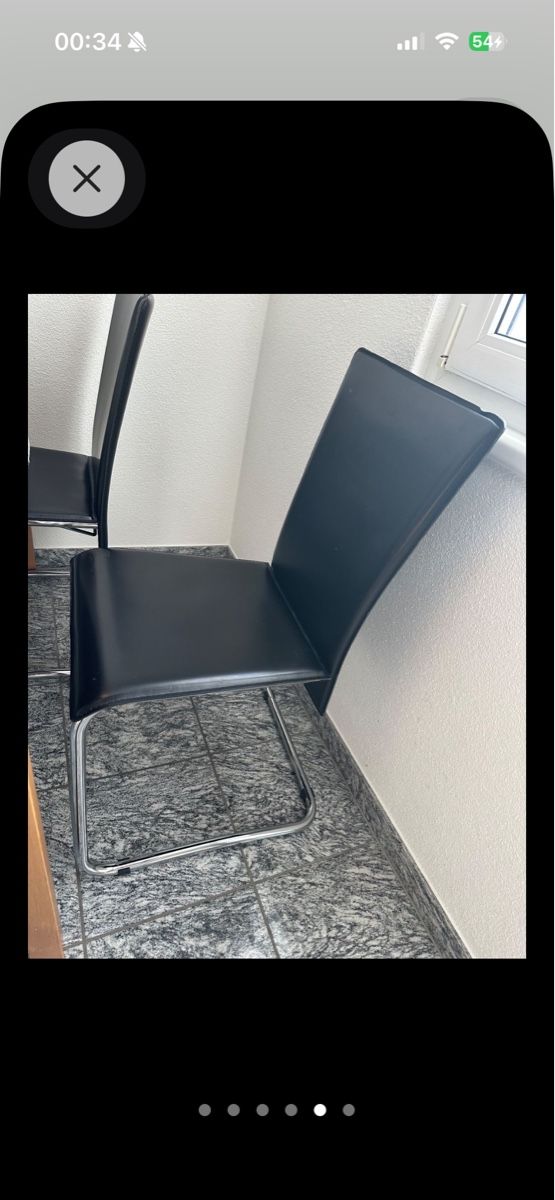 Pfister Chaises: 6 Frei-schwinger Stühle echtleder – D'occasion à Männedorf par Werniana 4