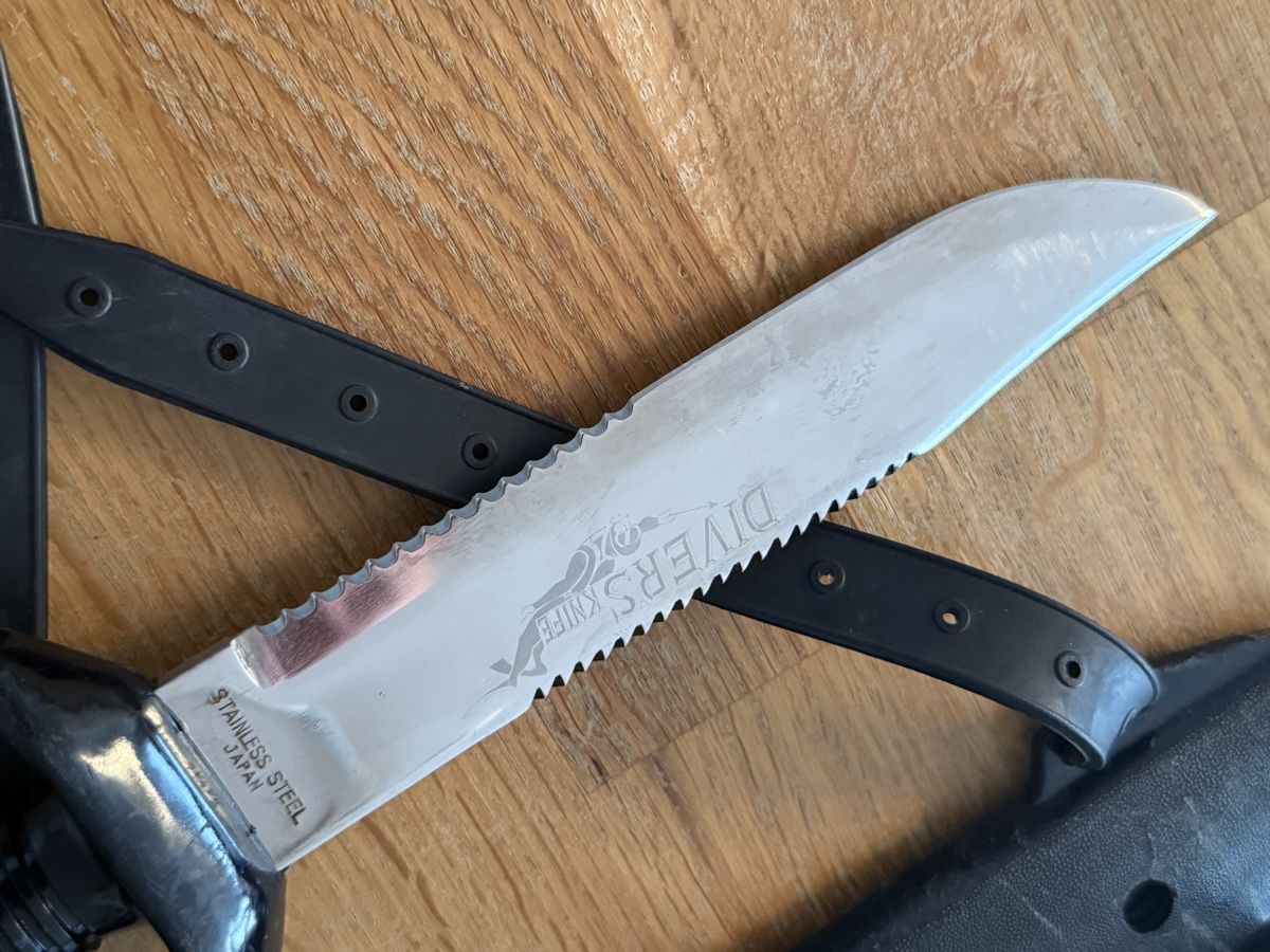 Altro per Immersioni: Altes Taucher Messer mit Scheide Jagdmesser Form – Usato da Goldach venduto da Messerguru 9
