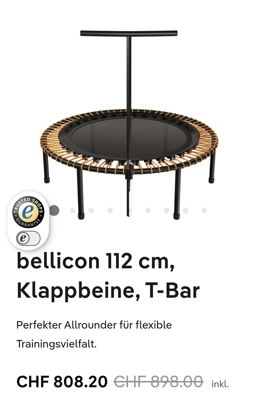 Bellicon Trampolini: Bellicon 112 cm, Klappbeine – Usato da Guschelmuth venduto da lperler 6