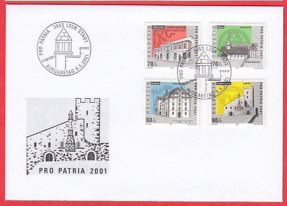 Tutti i francobolli: PRO PATRIA  2001 - 2003    3 FDC  Sätze  ERSTTAG – Nuovo (secondo la descrizione) da Adliswil venduto da Aenti 1