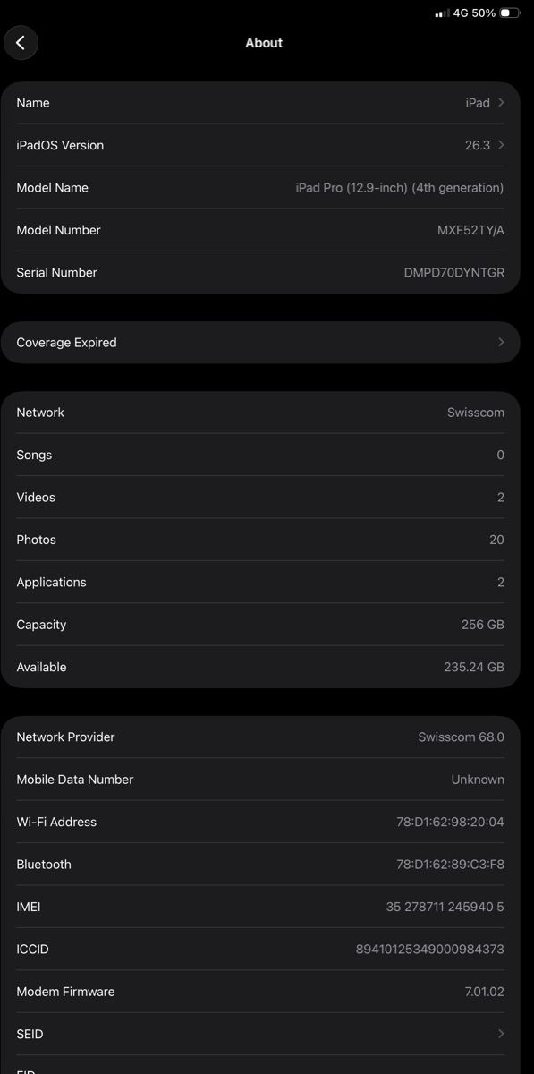 Apple Tablet PC: iPad Pro 12,9 WiFi + Cellular- 256GB – Usato da Abtwil AG venduto da Binary_tech_ch 4