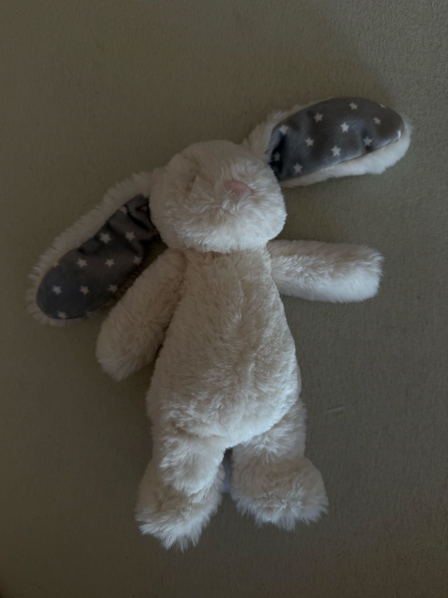 Spielzeuge: Peluche Lapin Blanc Oreilles Étoiles Gris – Neu (gemäss Beschreibung) aus Biel/Bienne von ant_h25x