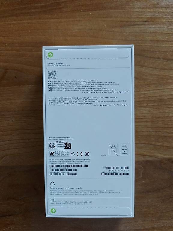 Telefoni cellulari / Smartphones: iPhone 17 Pro Max  Silber  Neu & ungeöffnet – Nuovo e nell'imballaggio originale da Worblaufen venduto da iss_z8pj 2
