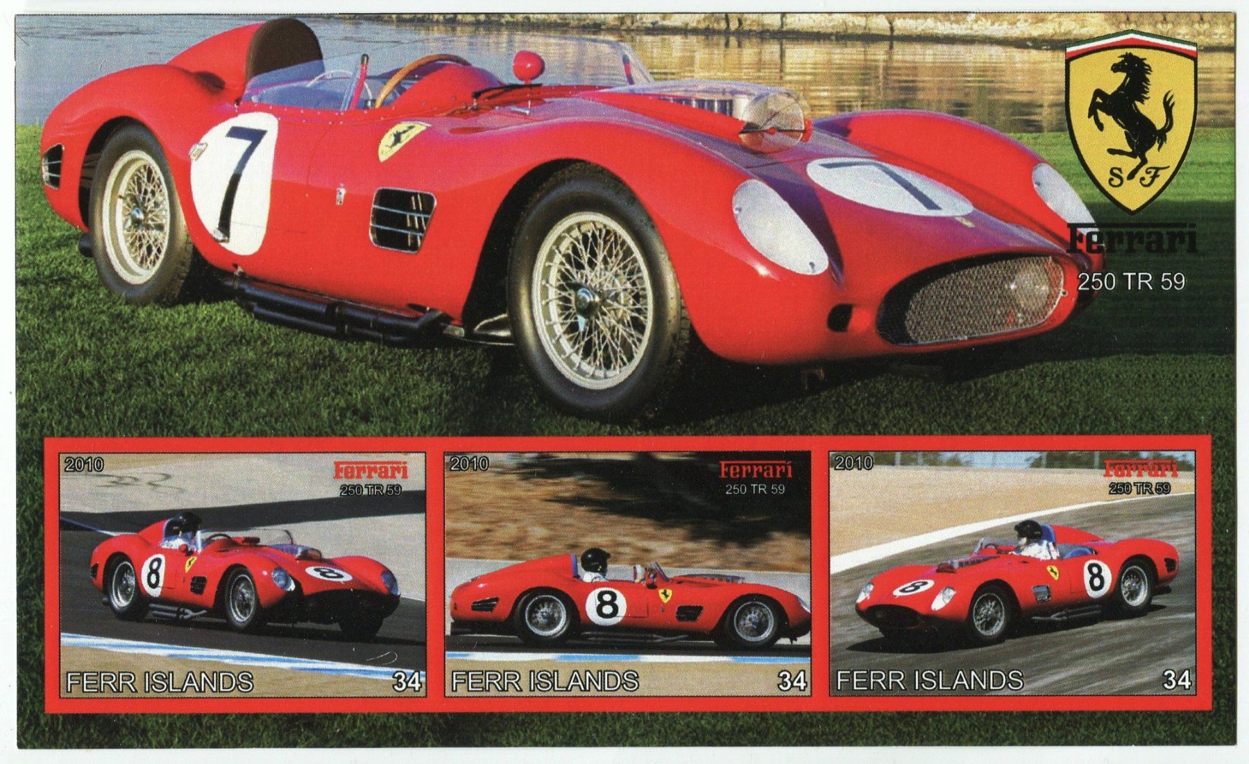 Alle Briefmarken: Block "Ferrari". Ferr Islands – Neu und originalverpackt aus Basel von Butsch5