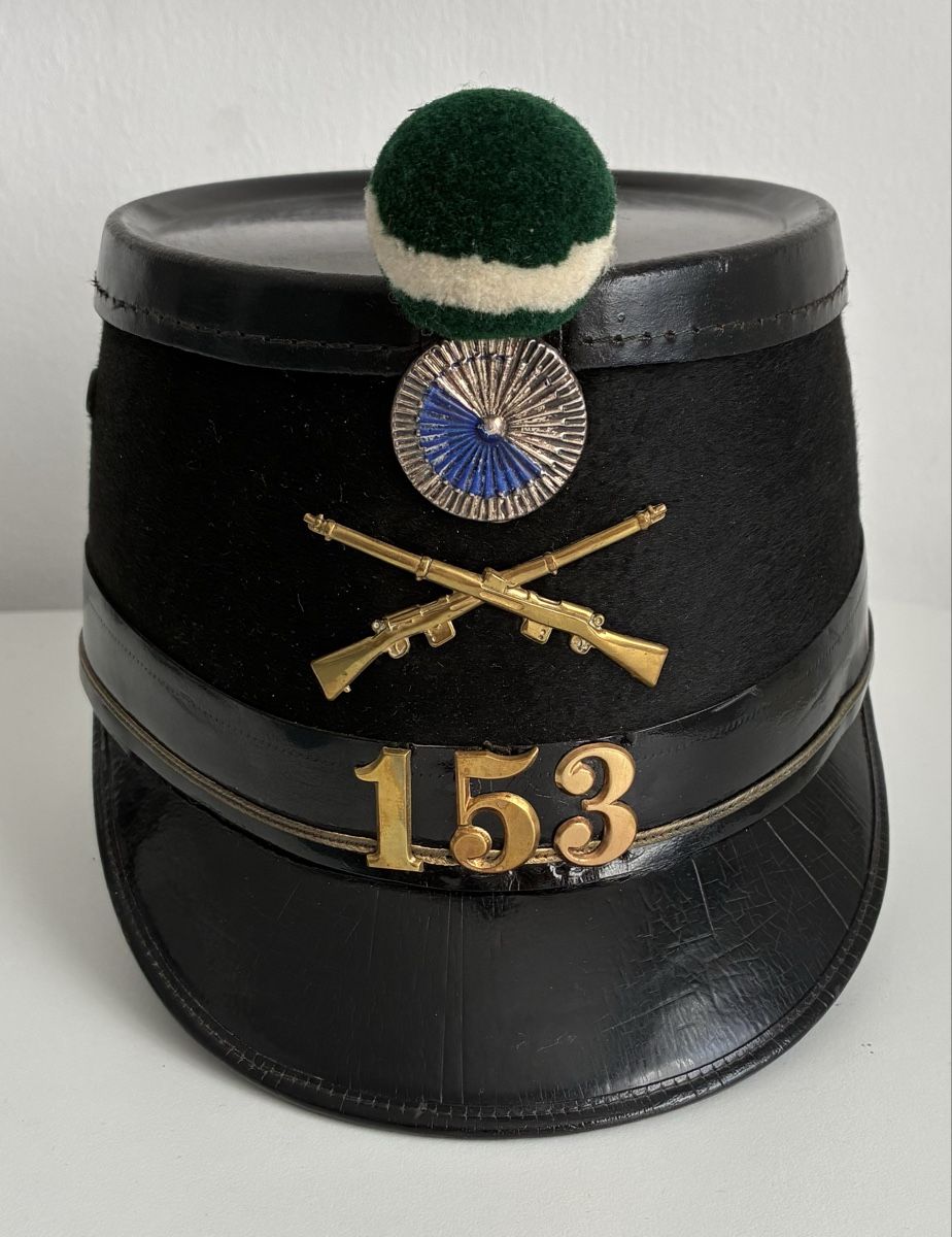 Schweizer Armee Uniformi: Tschako 1898 ZH – Usato da Gutenswil venduto da Antiques77