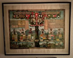 Antikes Bild Weltkrieg 1 Aug.1914 72x57 cm