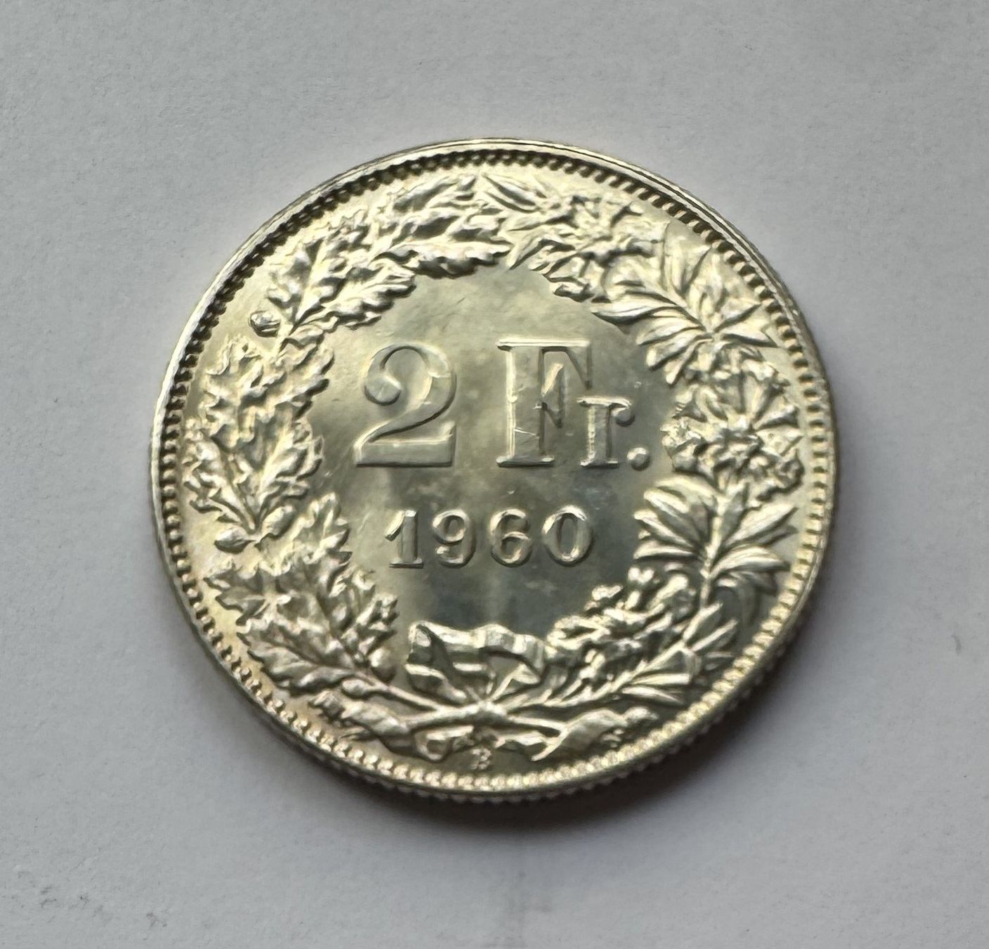 Toutes les monnaies: 1960 2 Franken stgl – Neuf (Voir description) à Kirchberg SG par Helveticus00