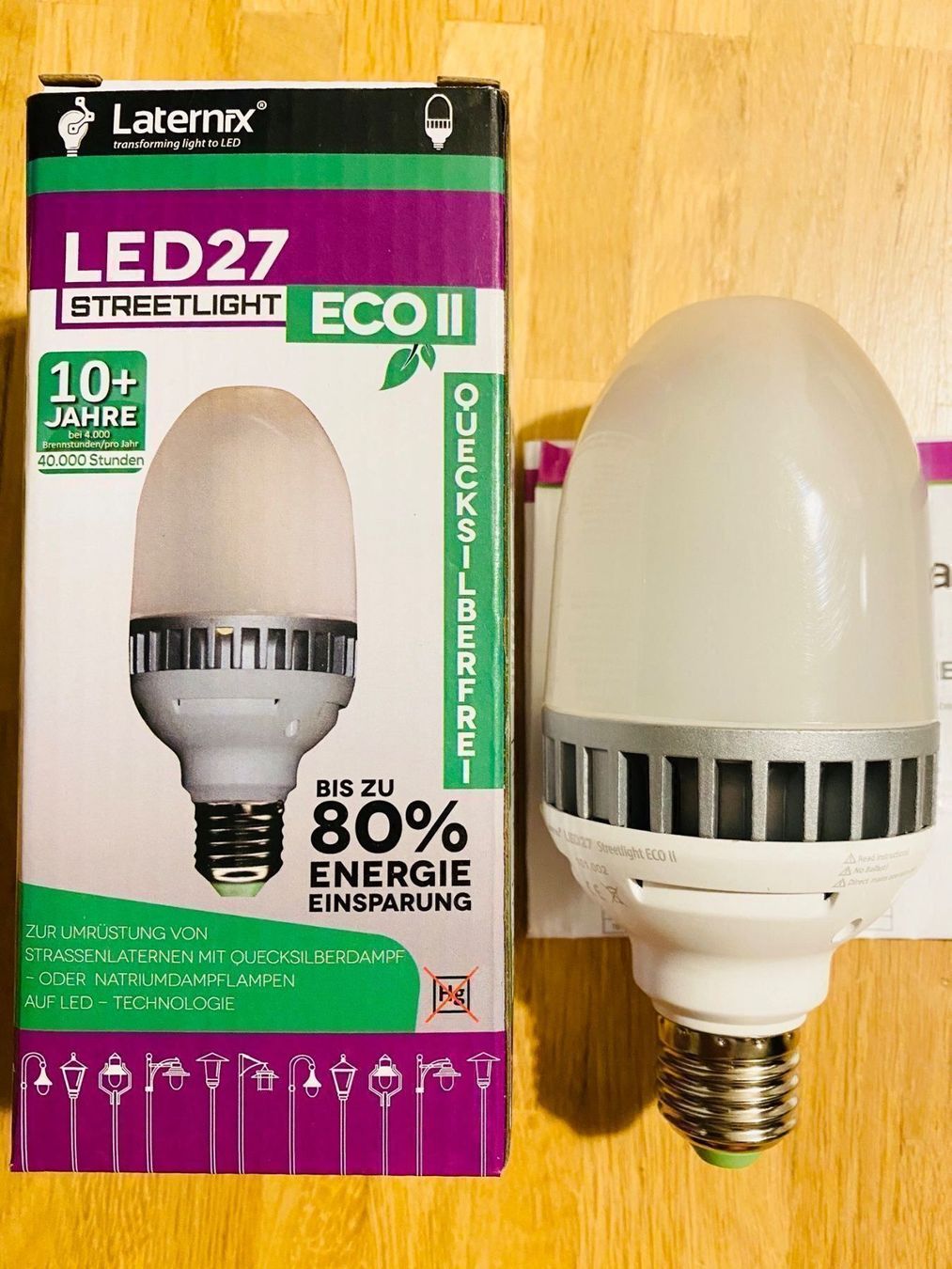 Lampade: Laternix LED27 Streetlight ECO Plus E27 – Nuovo e nell'imballaggio originale da Zürich venduto da dennisbooker2001