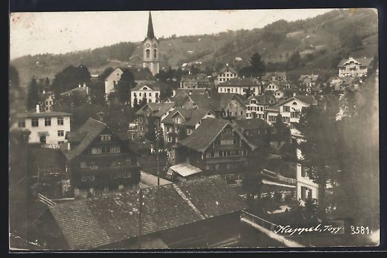 Cartoline postali: AK Kappel /Togg., Teilansicht mit Kirche – Usato da Berlin venduto da bartko-reher