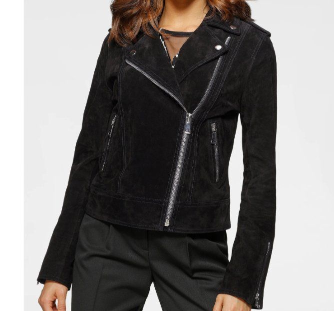 Scott Giacche: Laura Scott Biker Lederjacke Gr. 42 oder 44 / Neu m. Etikett – Nuovo e nell'imballaggio originale da Turbenthal venduto da lau_2nrd