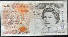 Seltene Banknote: 10 Pfund Sterling - England, 1992!