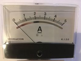 Drehspulinstrument 0-5A DC