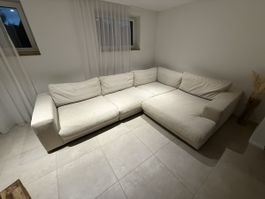 Modernes Ecksofa Creme Weiss, Sehr bequem, Top Zustand