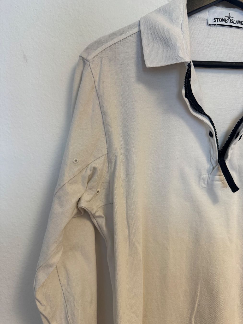 Stone Island Magliette Polo: Stone Island Polo Langarm, Gr. M, Weiss – Usato da Zürich venduto da nils.alex 6
