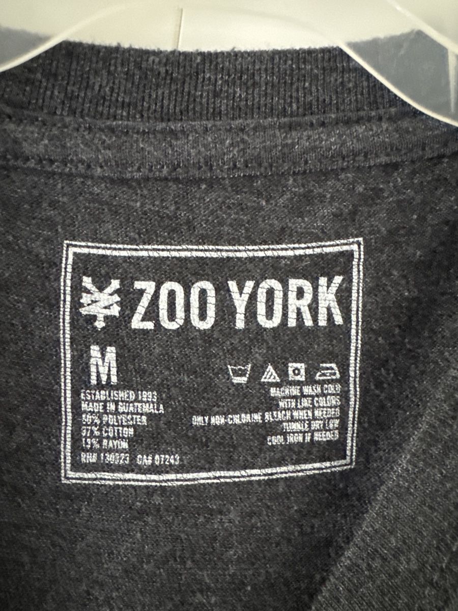 T-Shirt Homme Zoo York - Taille S (Petit) | Couleur Gris, Graphique Orange & Noir | Neuf Avec Étiquettes