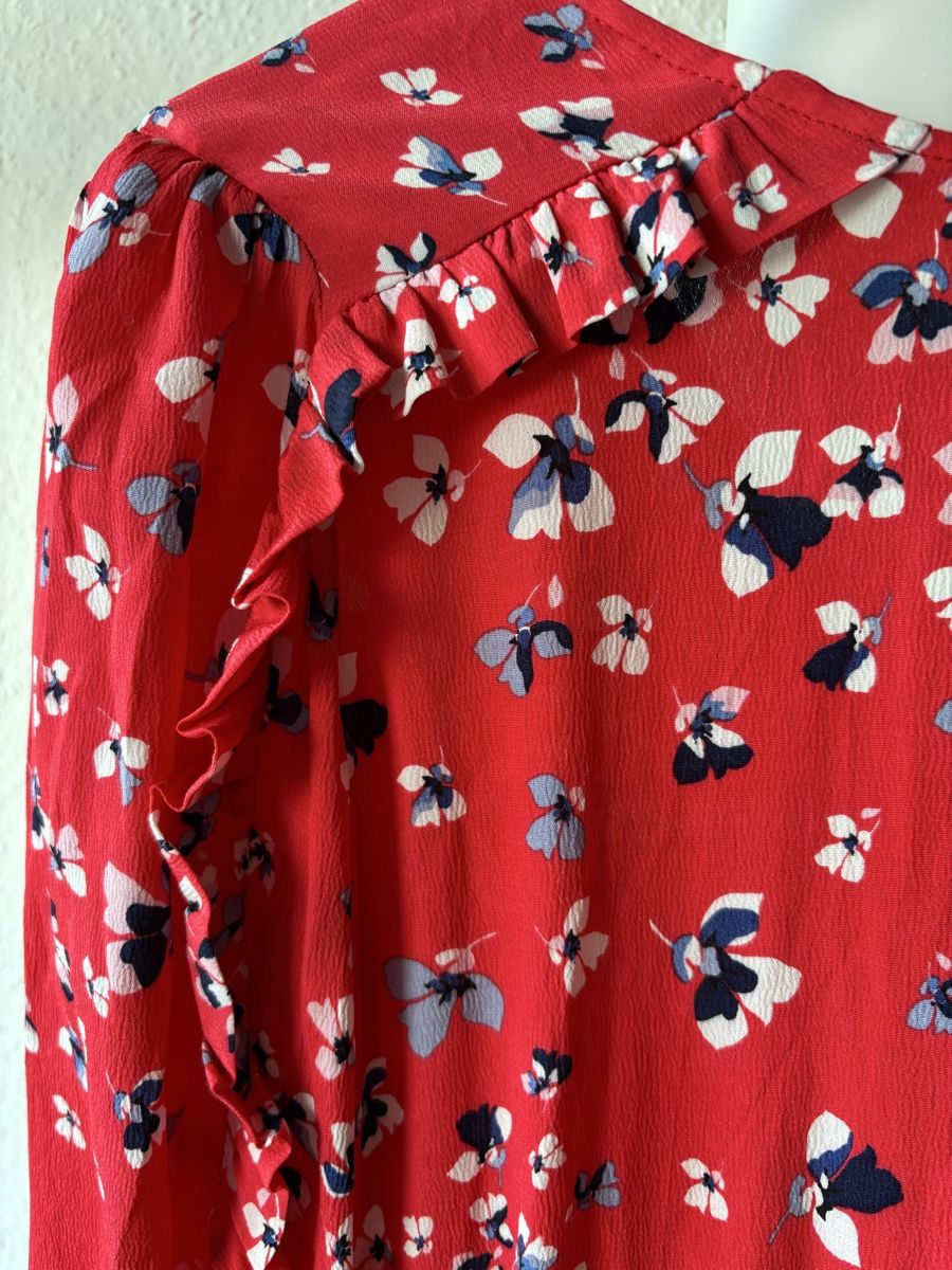 Kookai Camicette: Blouse cache-cœur Kookai rouge  – Nuovo (secondo la descrizione) da Onex venduto da ali_8gbq 7