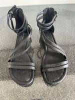 Schwarze Gladiatorensandalen, Gr. 37 - Top Zustand!