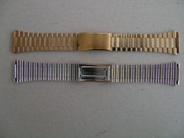 NSA/NOVAVIT Uhrenarmband Plaqué Or - 22/25 mm