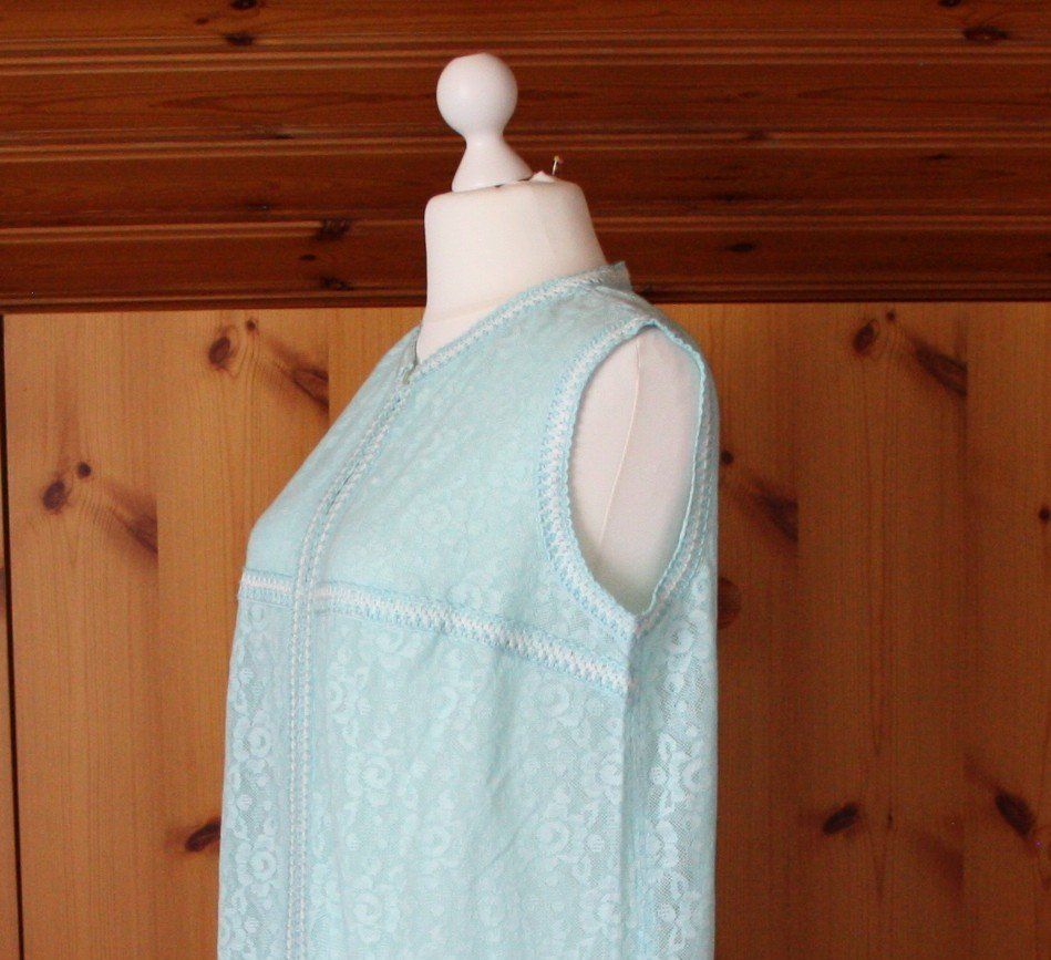 Negligees & Pyjamas: Hauskleid Nachthemd türkis Gr. M – Gebraucht aus Flüelen von Diversicum-Vintage 3
