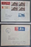 1949/50 : 2 Briefe mit Pro Patria Ausgaben