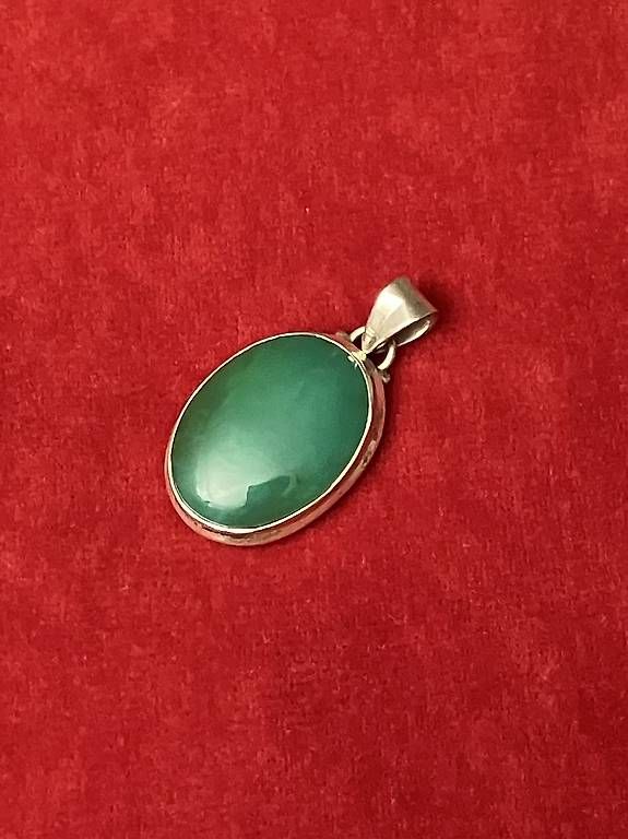 Anhänger: Wunderschöner Chrysopras-Anhänger, Silber 925 – Gebraucht aus St. Gallen von jbr_q7tx 4