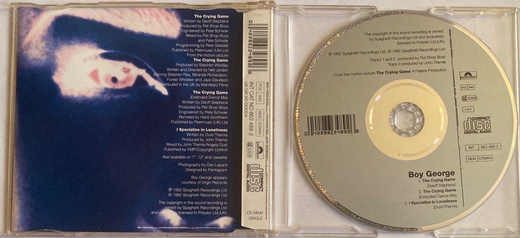 CD: BOY GEORGE - THE CRYING GAME – Usato da Poliez-Pittet venduto da Newtown-Records 1